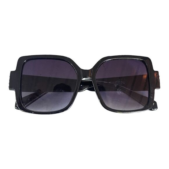 Cxcen Rhinestone Square Black Sunglasses - Picture 4 of 6